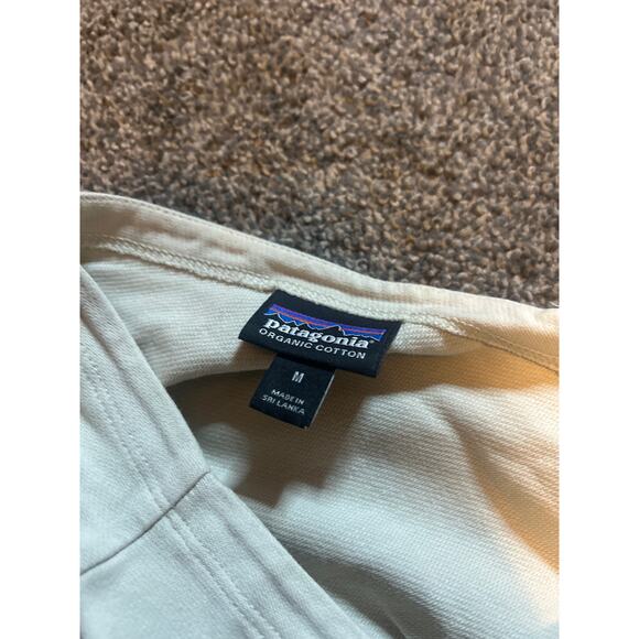 Patagonia Cream Organic Cotton Short Sleeve Roaming Jumpsuit M - Picture 4 of 5